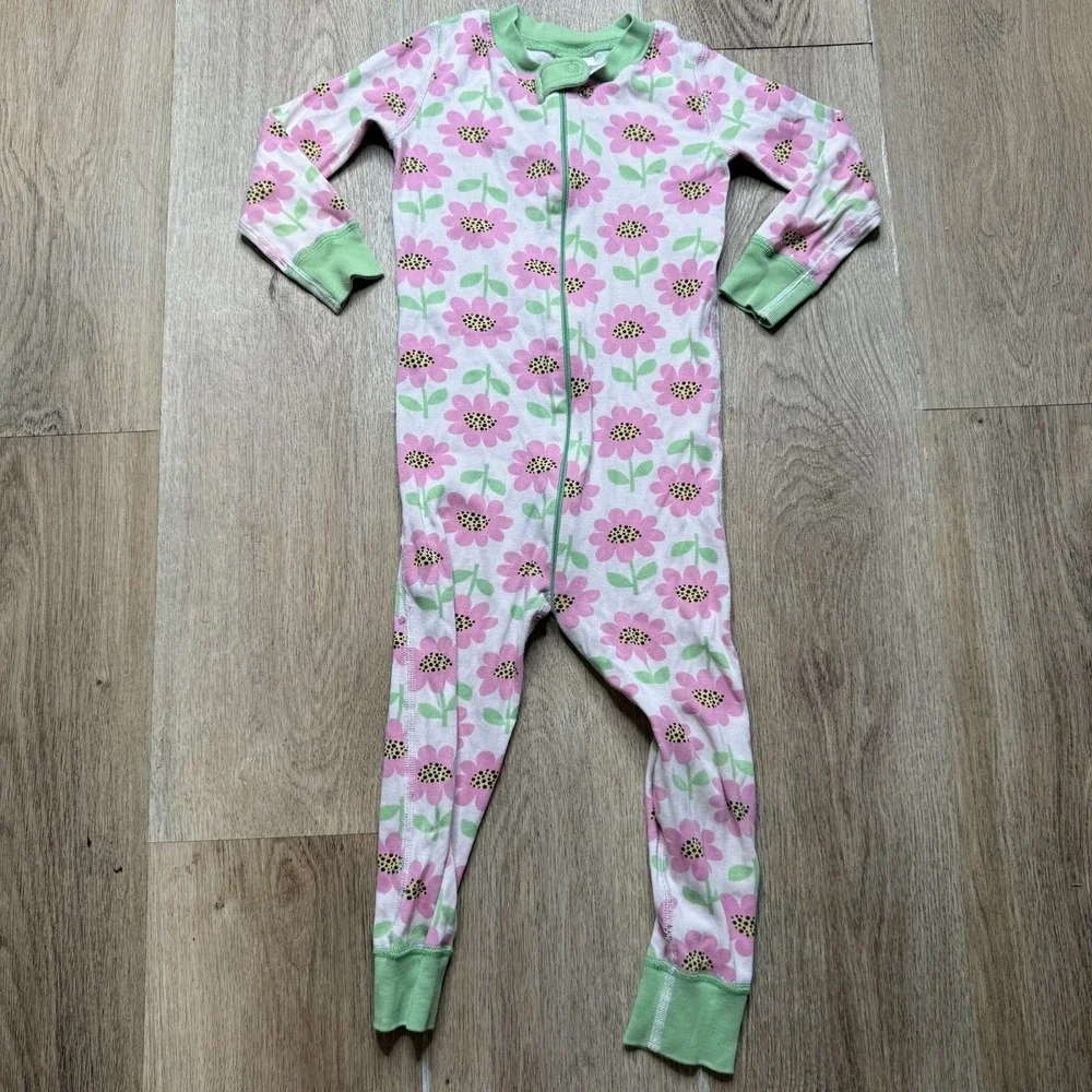 Hanna Andersson Size 3 90cm Kids Multicolor 100% Organic Cotton Pajama Suit